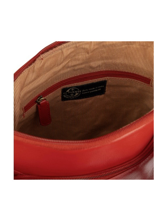 sac à dos en cuir rouge