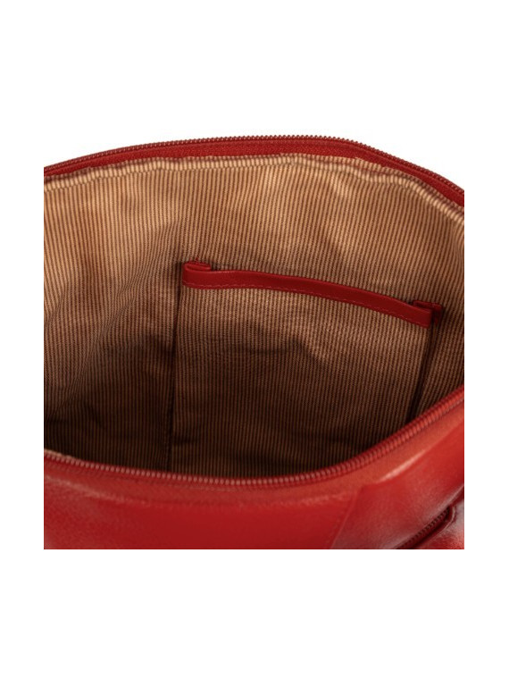 sac à dos en cuir rouge