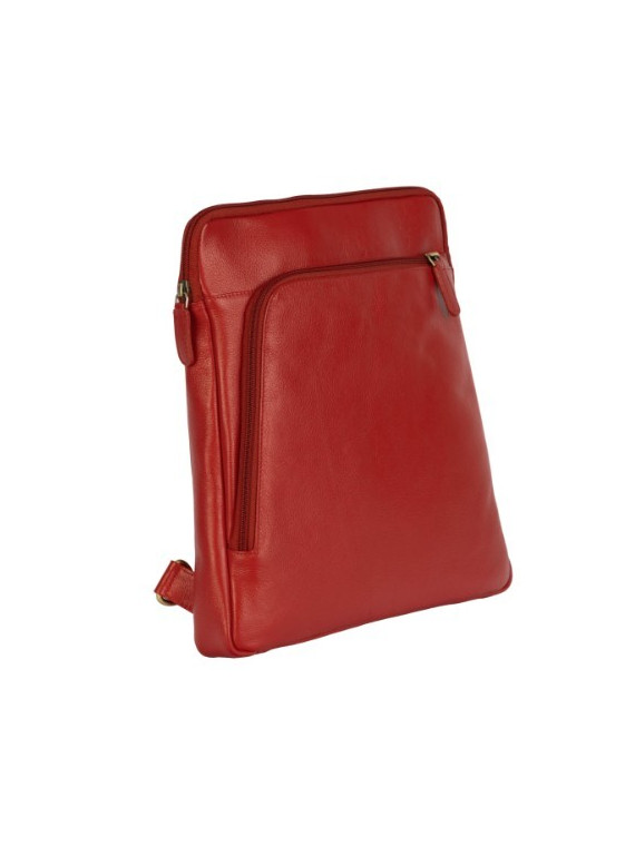 sac à dos en cuir rouge