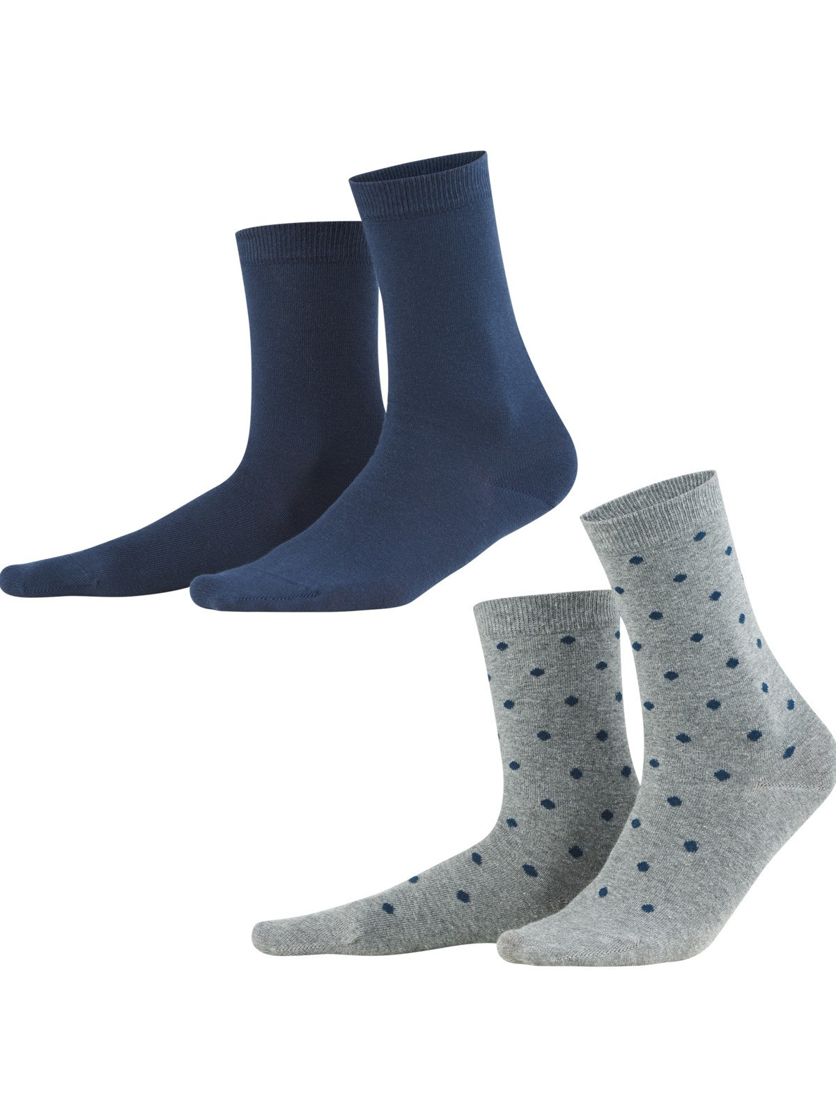 Lot de 2 paires de Chaussettes pour Femme en Coton Bio - Livingcrafts