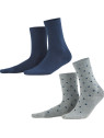 Lot de 2 paires de Chaussettes pour Femme en Coton Bio - Livingcrafts