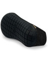 Chaussons mi-montants laine noire caoutchouc noir
