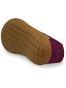 Chaussons laine cranberry semelles caoutchouc
