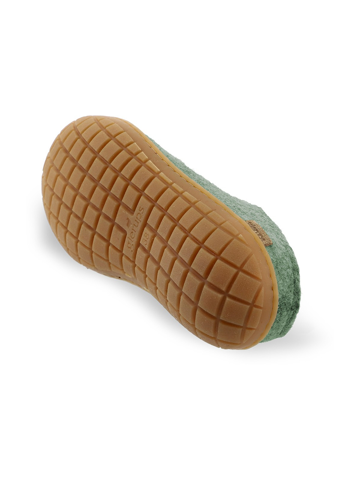 Chaussons adultes laine vert foncé