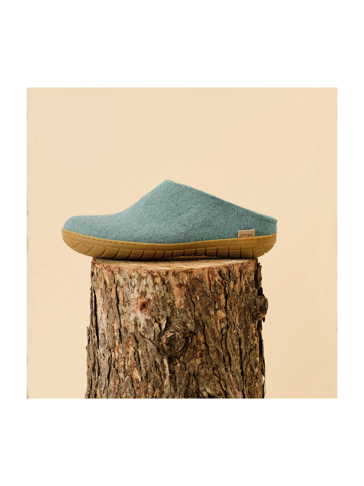 Chaussons adultes en pure laine couleur bleu Mer - Glerups