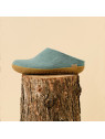Chaussons adultes en pure laine couleur bleu Mer - Glerups