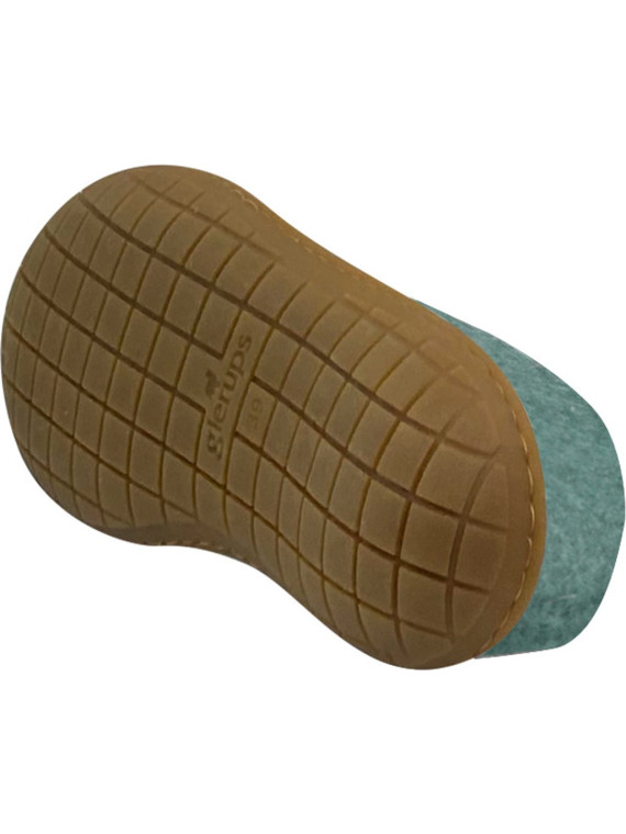 Chaussons adultes en pure laine couleur bleu Mer - Glerups