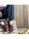 Chaussons pour Adultes en Laine Couleur Bordeaux - Glerups
