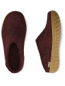 Chaussons pour Adultes en Laine Couleur Bordeaux - Glerups