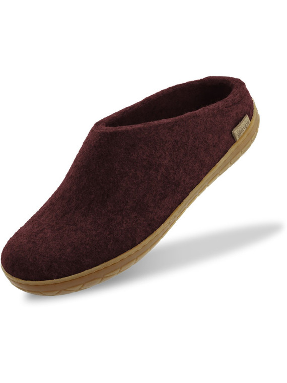 Chaussons pour Adultes en Laine Couleur Bordeaux - Glerups