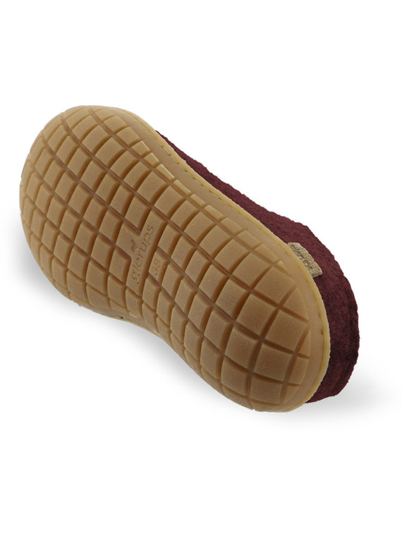Chaussons pour Adultes en Laine Couleur Bordeaux - Glerups