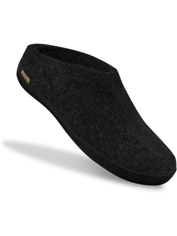 Chaussons pour Adultes en Pure Laine Gris Charbon - Glerups
