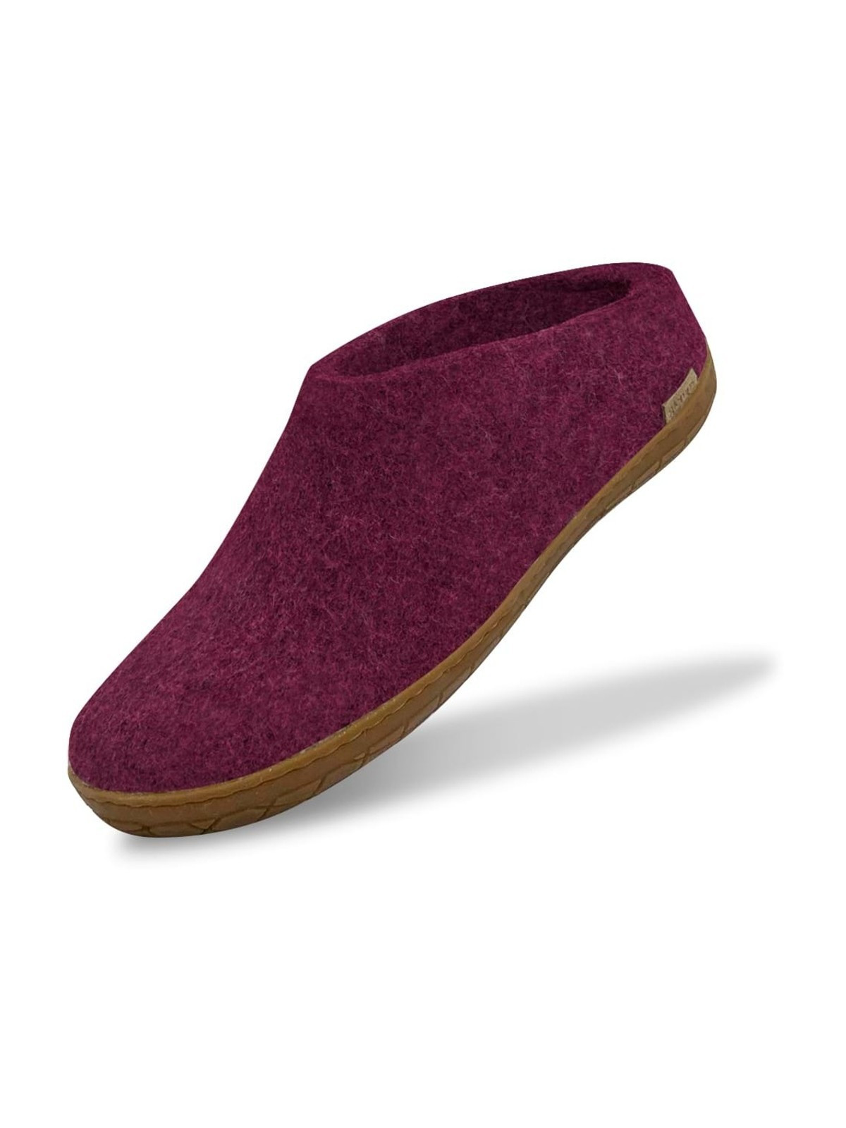 Chaussons pour Adultes en Laine Fushia Semelles Caoutchouc - Glerups