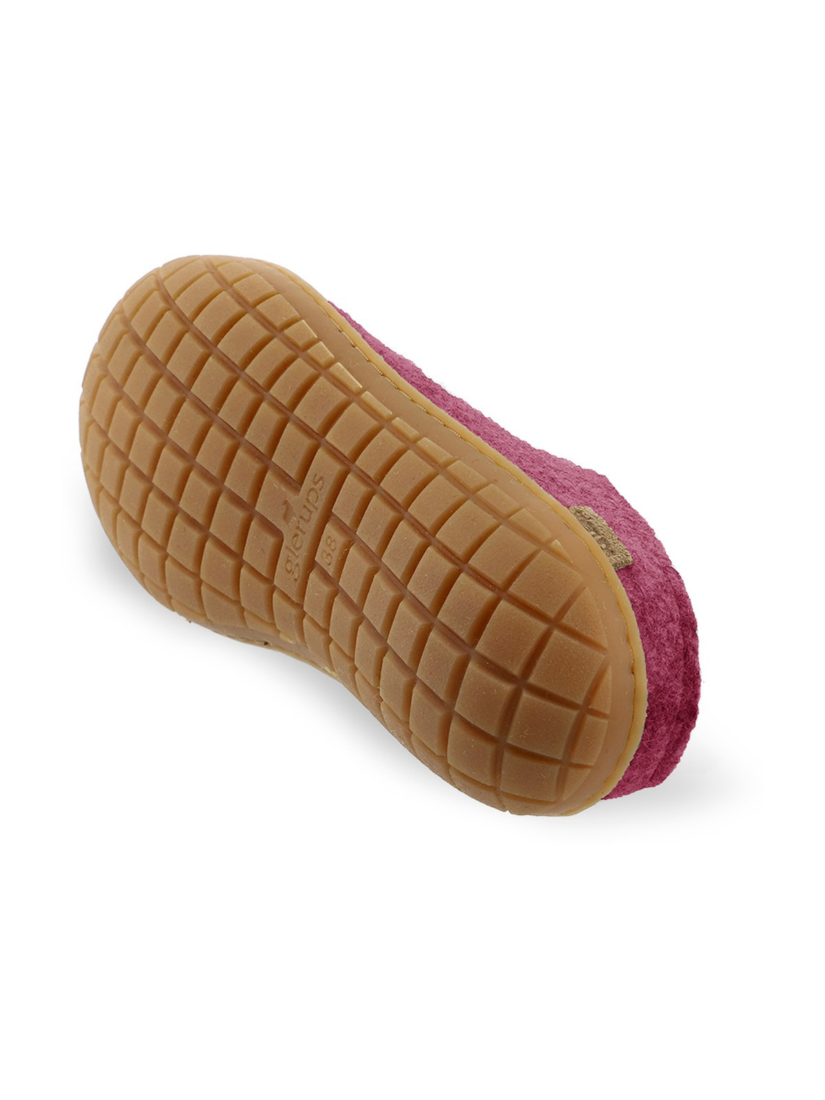 Chaussons pour Adultes en Laine Fushia Semelles Caoutchouc - Glerups