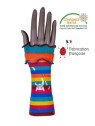 mitaines rayures multicolores