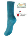 chaussettes sans élastiques maille tricotée bleu épicéa