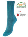 chaussettes sans élastiques maille tricotée bleu épicéa