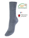 chaussettes sans élastiques maille tricotée gris