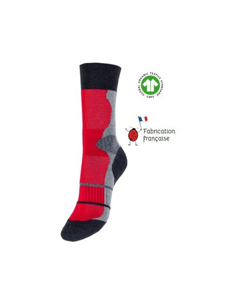 chaussettes techniques gris rouge et noir
