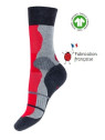 chaussettes techniques gris rouge et noir