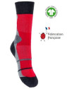 chaussettes techniques gris rouge et noir
