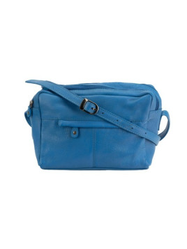 Grand Sac en Cuir de Buffle Bleu - Commerce Equitable - El Puente