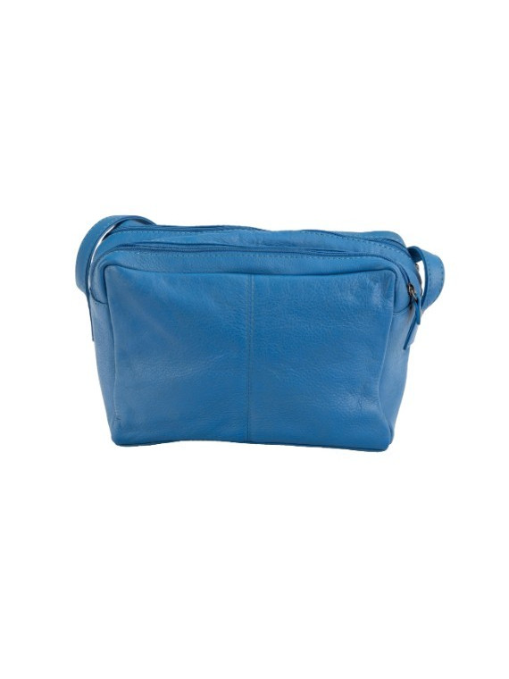 petit sac à main en cuir bleu vif