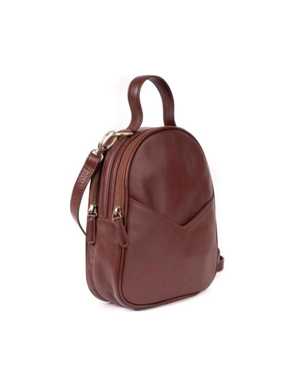 Sac à Dos en Cuir de Buffle Brun- Commerce Equitable - El Puente