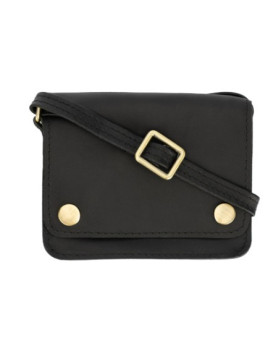 mini pochette forma cartable noire