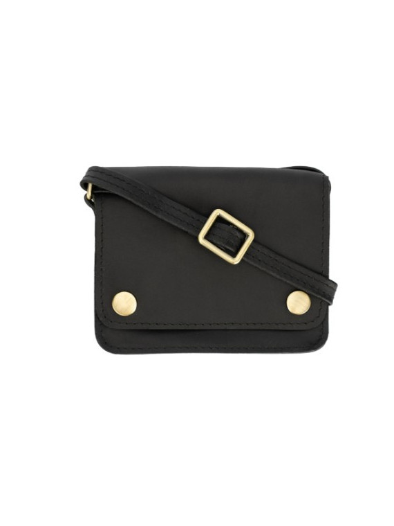 mini pochette forma cartable noire
