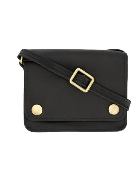 mini pochette forma cartable noire