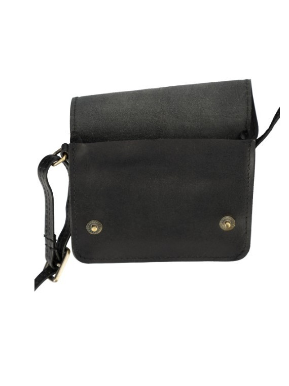 mini pochette forma cartable noire