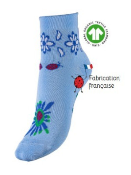 Chaussettes Françaises "Inspiration Champêtre" en coton bio - Coccinelle...