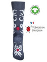 chaussettes couleur anthracite avec motifs arabesques