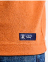 tee-shirt homme manches courtes orange avec broderie vélo sur la poitrine