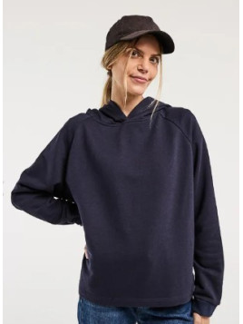 sweat à capuche femme bleu marine