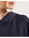 sweat à capuche femme bleu marine