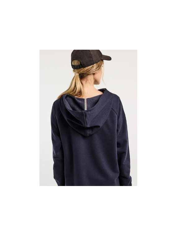sweat à capuche femme bleu marine