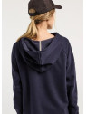 sweat à capuche femme bleu marine