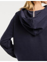 sweat à capuche femme bleu marine