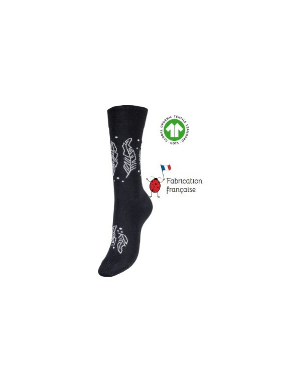 Chaussettes Françaises "Ombres et Lumières" en coton bio - Coccinelle...