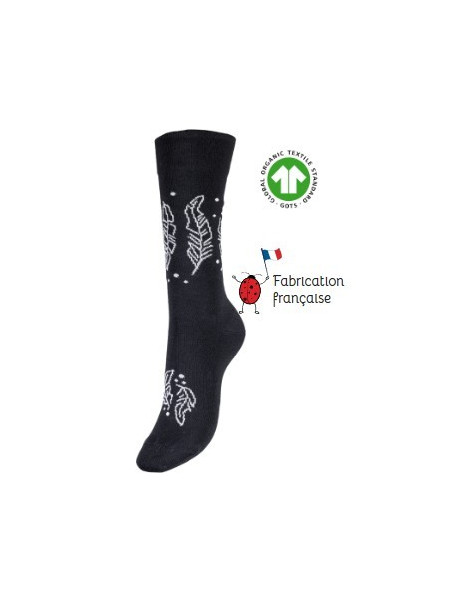 Chaussettes Françaises "Ombres et Lumières" en coton bio - Coccinelle...