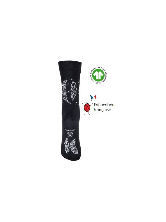Chaussettes Françaises "Ombres et Lumières" en coton bio - Coccinelle...