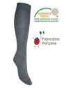 chaussettes hautes en laine grise