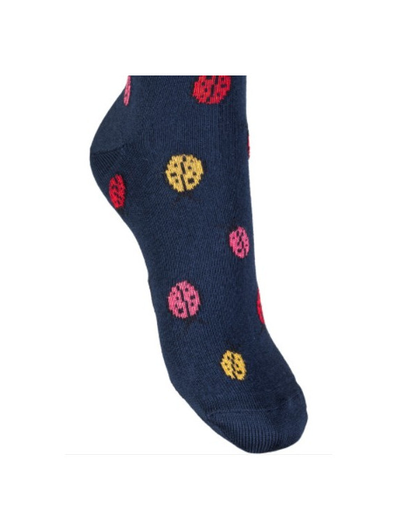 chaussettes marines avec coccinelles de différentes couleurs