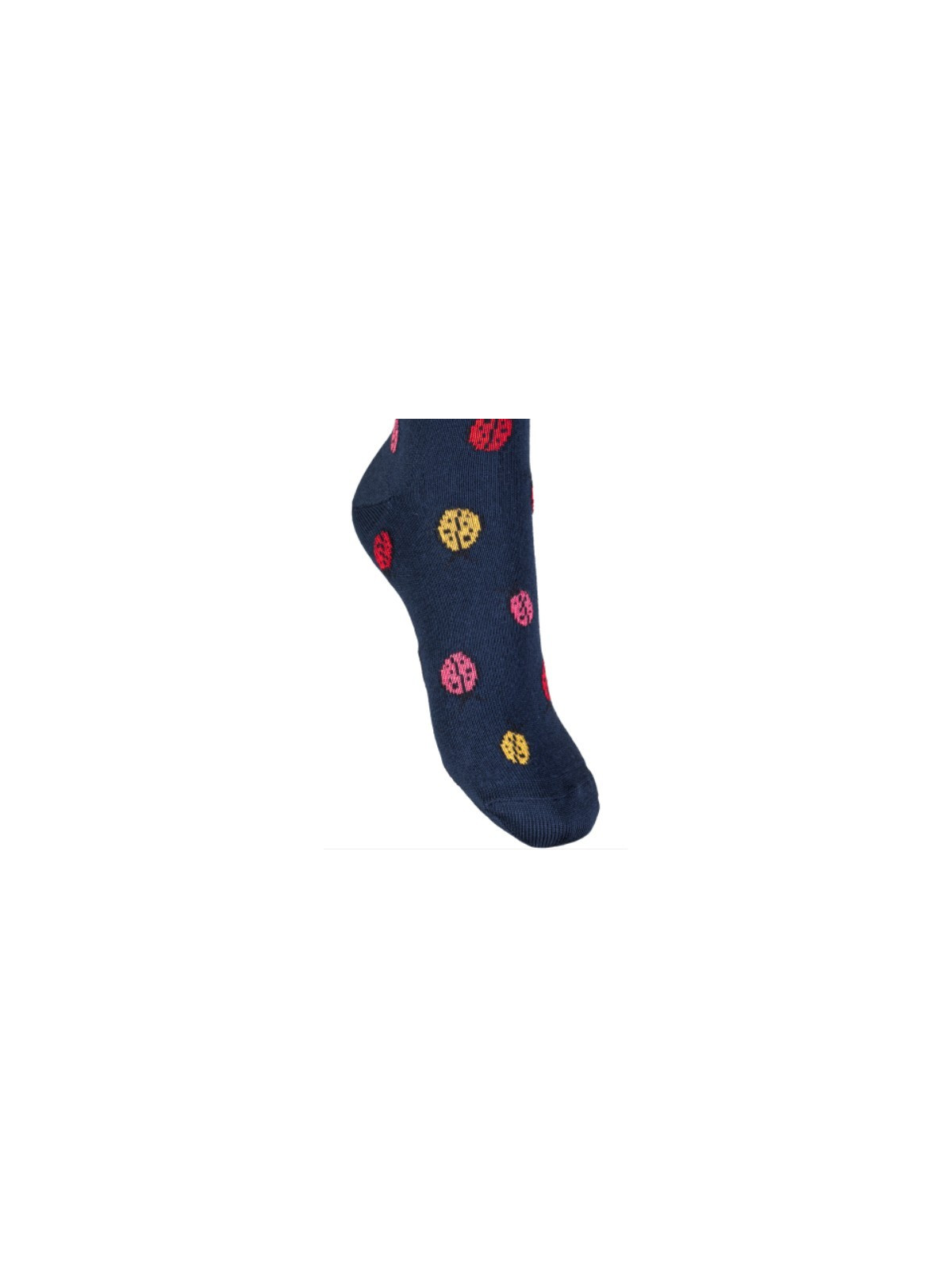 chaussettes marines avec coccinelles de différentes couleurs