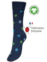 chaussettes marines avec coccinelles de différentes couleurs