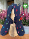 chaussettes marines avec coccinelles de différentes couleurs