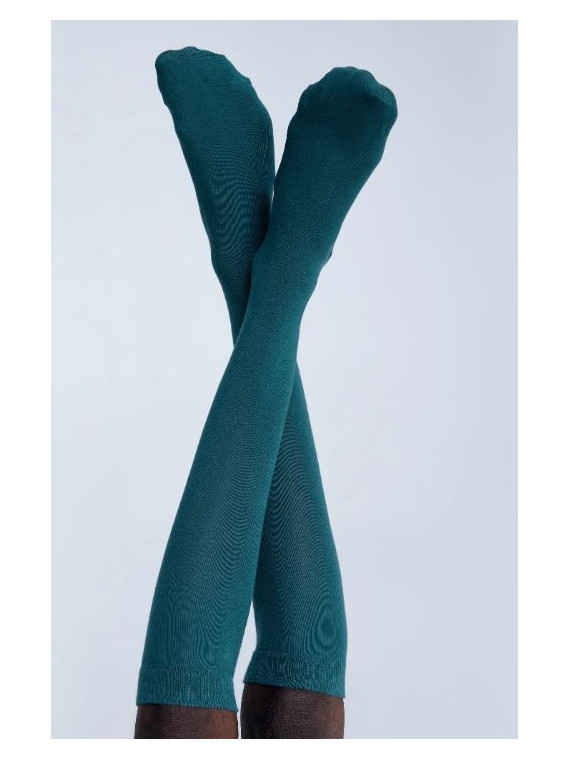 Chaussettes Hautes Mixtes en Coton Bio Couleur Vert Sapin  Albero Natur
