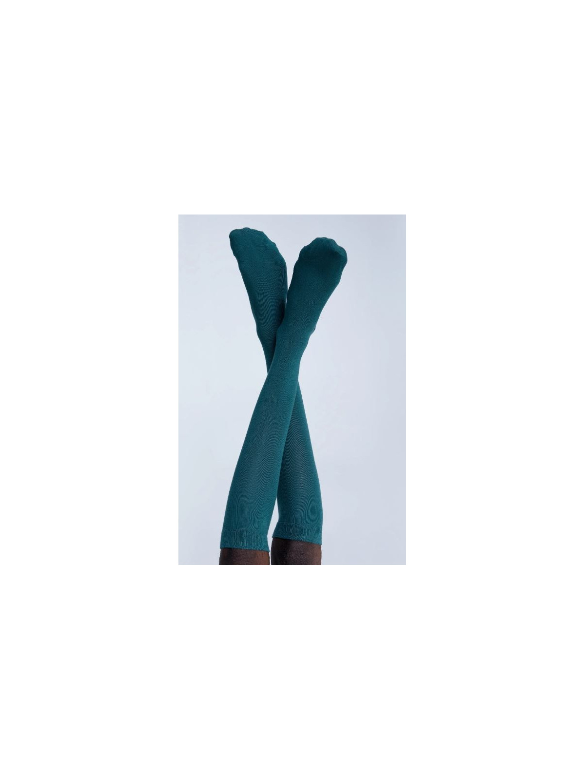 Chaussettes Hautes Mixtes en Coton Bio Couleur Vert Sapin  Albero Natur